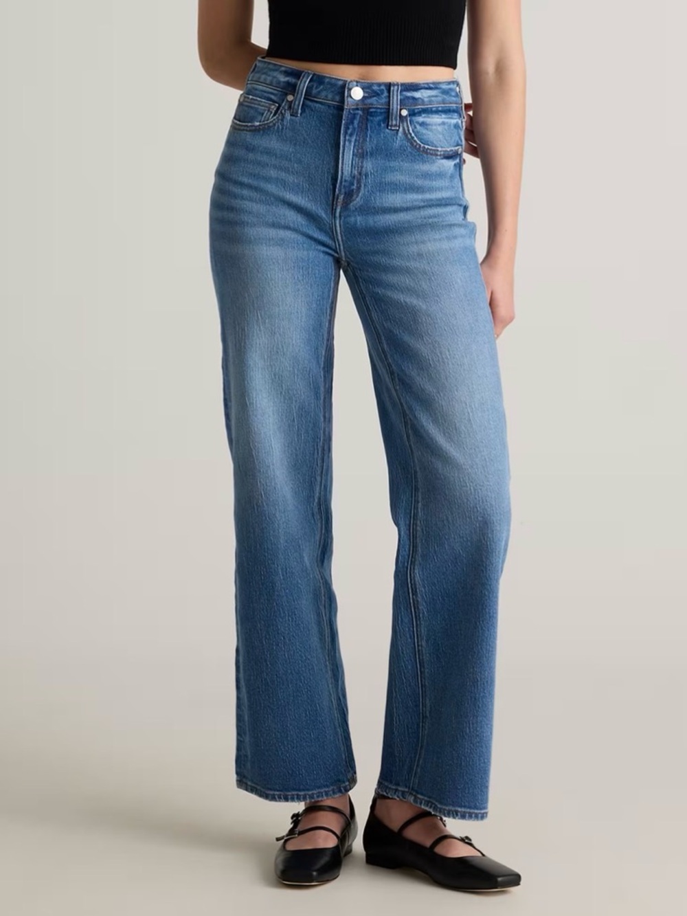 Quince Bella High-Rise Straight Leg Jeans